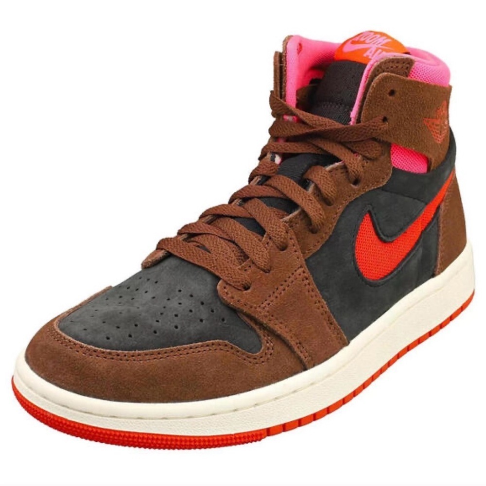 Nike Air Jordan 1 Brown and Red Sneakers